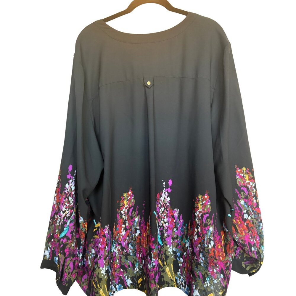 Investments II semi sheer blouse with beautiful pattern - Picture 3 of 4